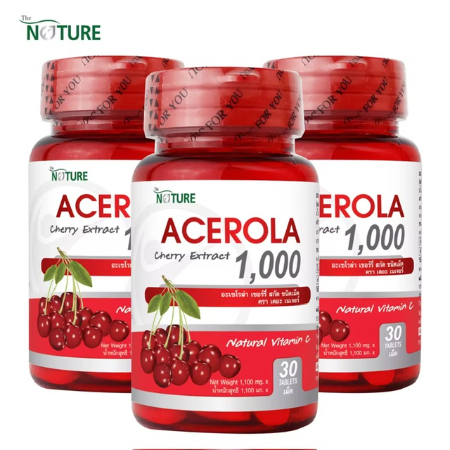  3 ش ԵԹ   ʡѴ 1000 . Acerola ԵԹ ԵԹոҵ  Acerola Cherry Extract 1000 mg. The Nature Vitamin