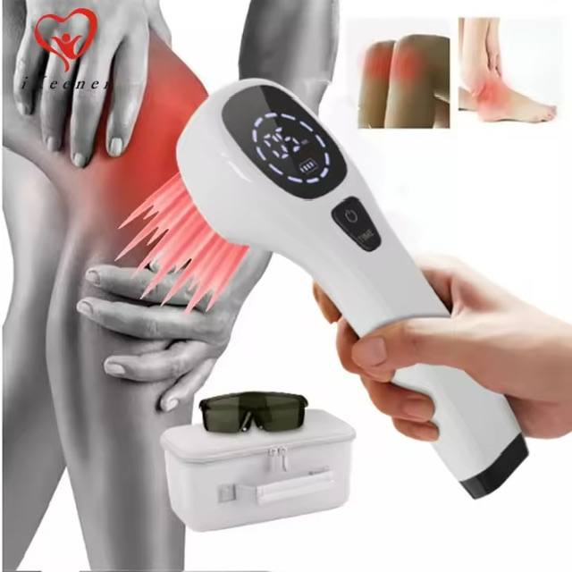 iKeener Cold laser Therapy Device for Muscle Reliever and Knee pain relief arthritis and Prostate treatment infrared led light therapy sciatica p