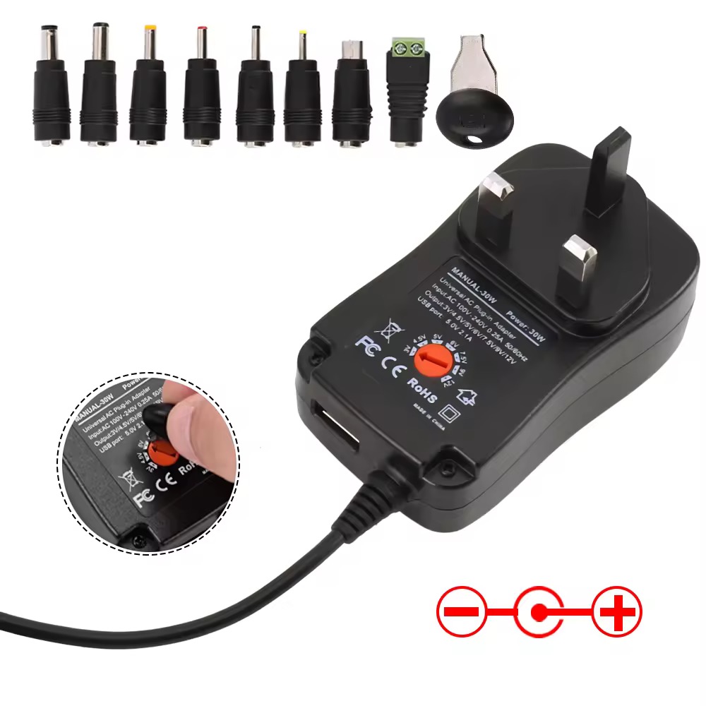 :  6 in 1 ŵԿѧҡAC/DC Power Adapterٹǡº 3 ŵ/4.5 ŵ/5 ŵ/6 ŵ/7.5 ŵ/9 ŵ/12 ŵ