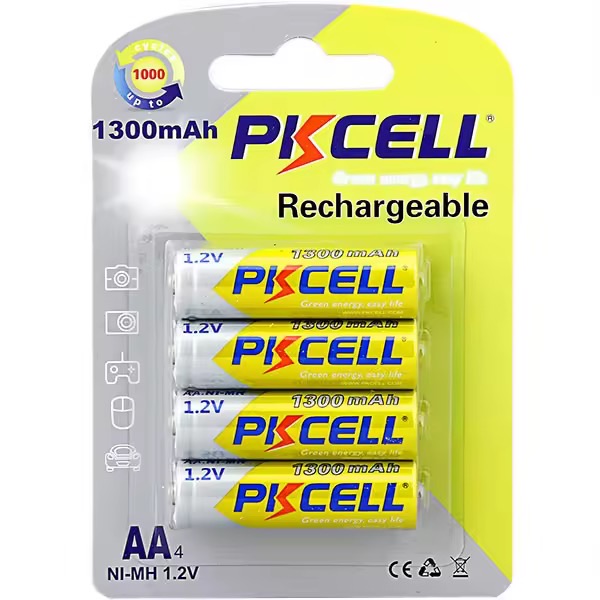 ҹ PKCELL Ҵ AA 1300mAh 1.2V ᾤ 4 ͹ ͧ