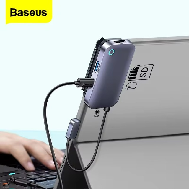 Baseus USB C Hub Ѻ iPad Pro 2021 USB 3.0ᴻ SD  TF 4ѹ HDMI ҡѹ Type C Hub Ѻ MacBook Pro ҡʶҹ