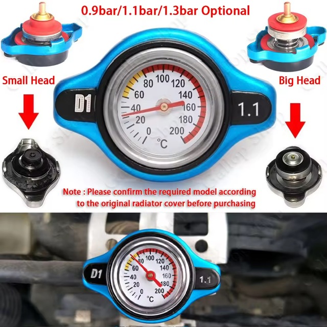 Tuning Monster D1 Spec Water Temperature Gauge With Utility Safe Thermostatic Meter Radiator Cap Tank Cover
