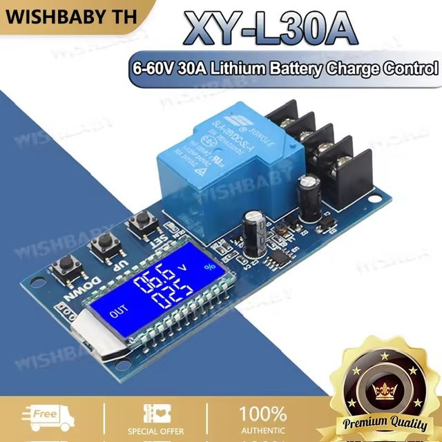 XY-L30A Ūẵ ŤǺêẵ DC 6-60v 30A Storage battery Charging Control Module Protection Board Charger Time Switch LCD Display